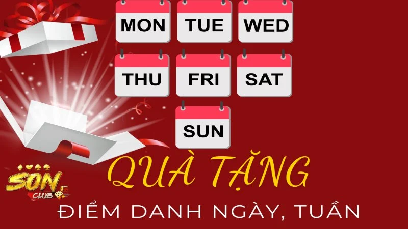 Khuyến mãi Sonclub check in theo ngày, tuần